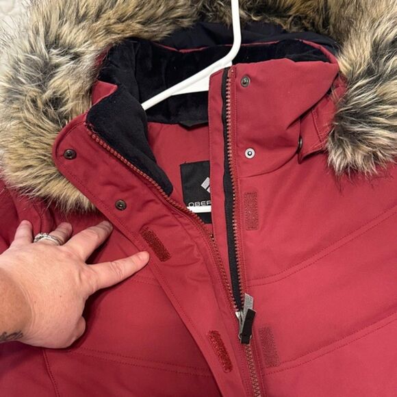 Obermeyer Womens Tuscany II Jacket Fur Trimmed Zip Up Size 8 Pockets Ski Snow - Picture 4 of 16